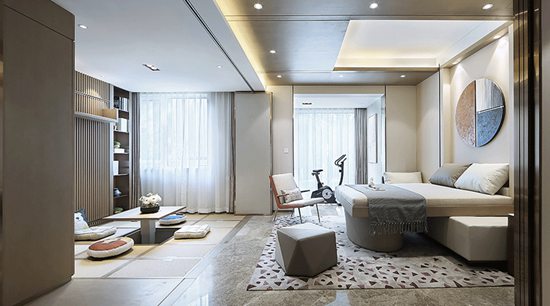 75㎡新中式小戶型暗藏玄機(jī)，客廳、茶室秒變臥室？這個(gè)設(shè)計(jì)火了！