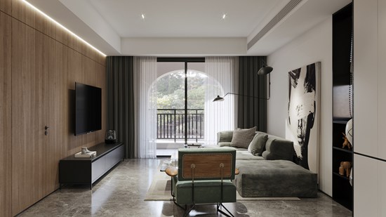 110㎡現代簡約3居室，電視背景墻裝隱形門，還做到全屋收納，夠實用！